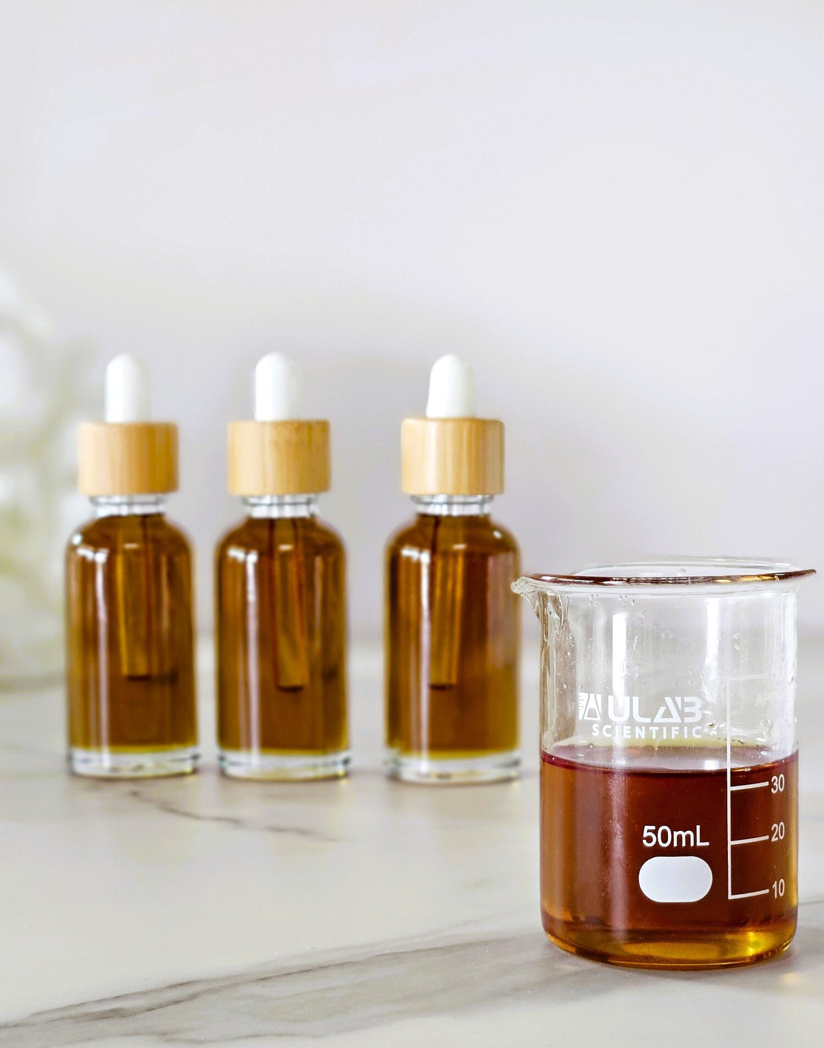 Botanical body oils at a beauty party